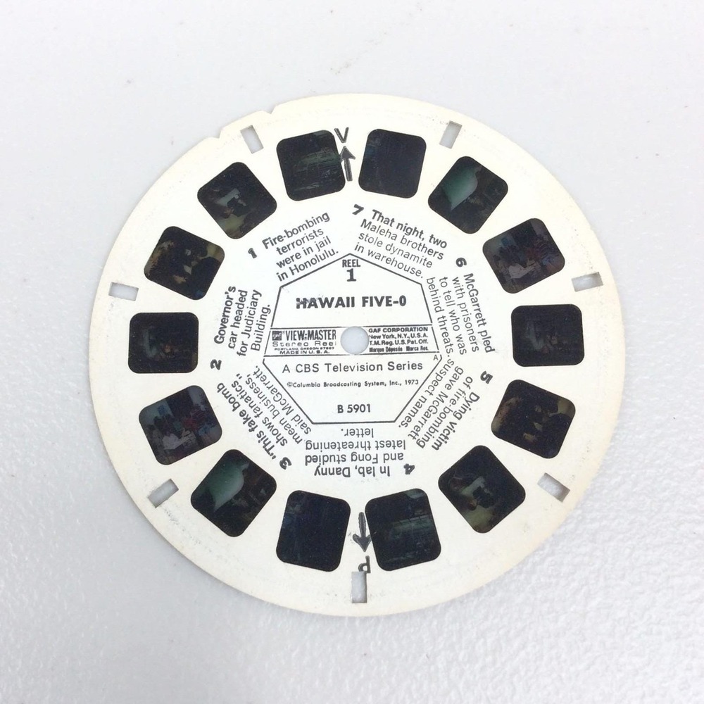 View Master GAF One Reel 1 Hawaii Five-O 1973 CBS Television Series B 5901‎